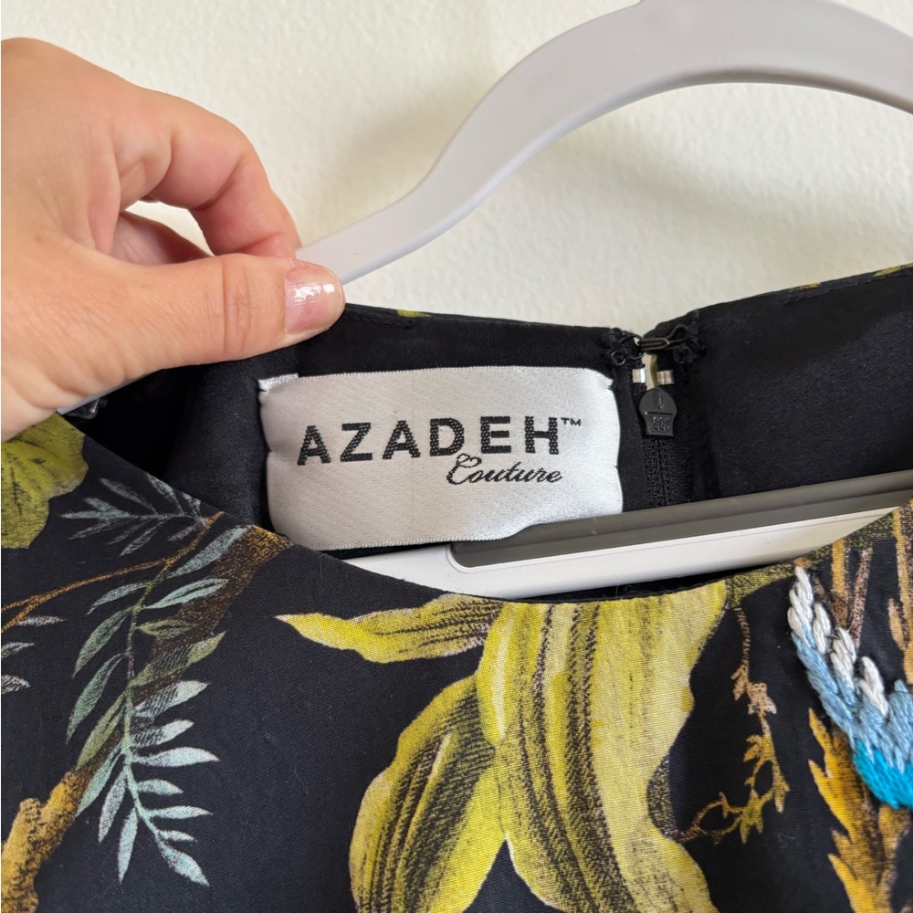 Azadeh Couture Floral Black Maxi Dress - Picture 10 of 15
